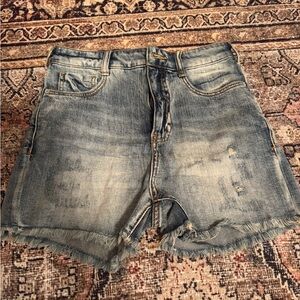 Anthropologie Distressed Denim Shorts gently worn size 26